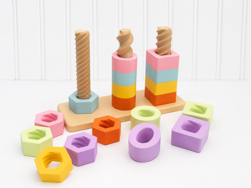 Shape & Twist Montessori – Shape Sorting & Stacking Toy