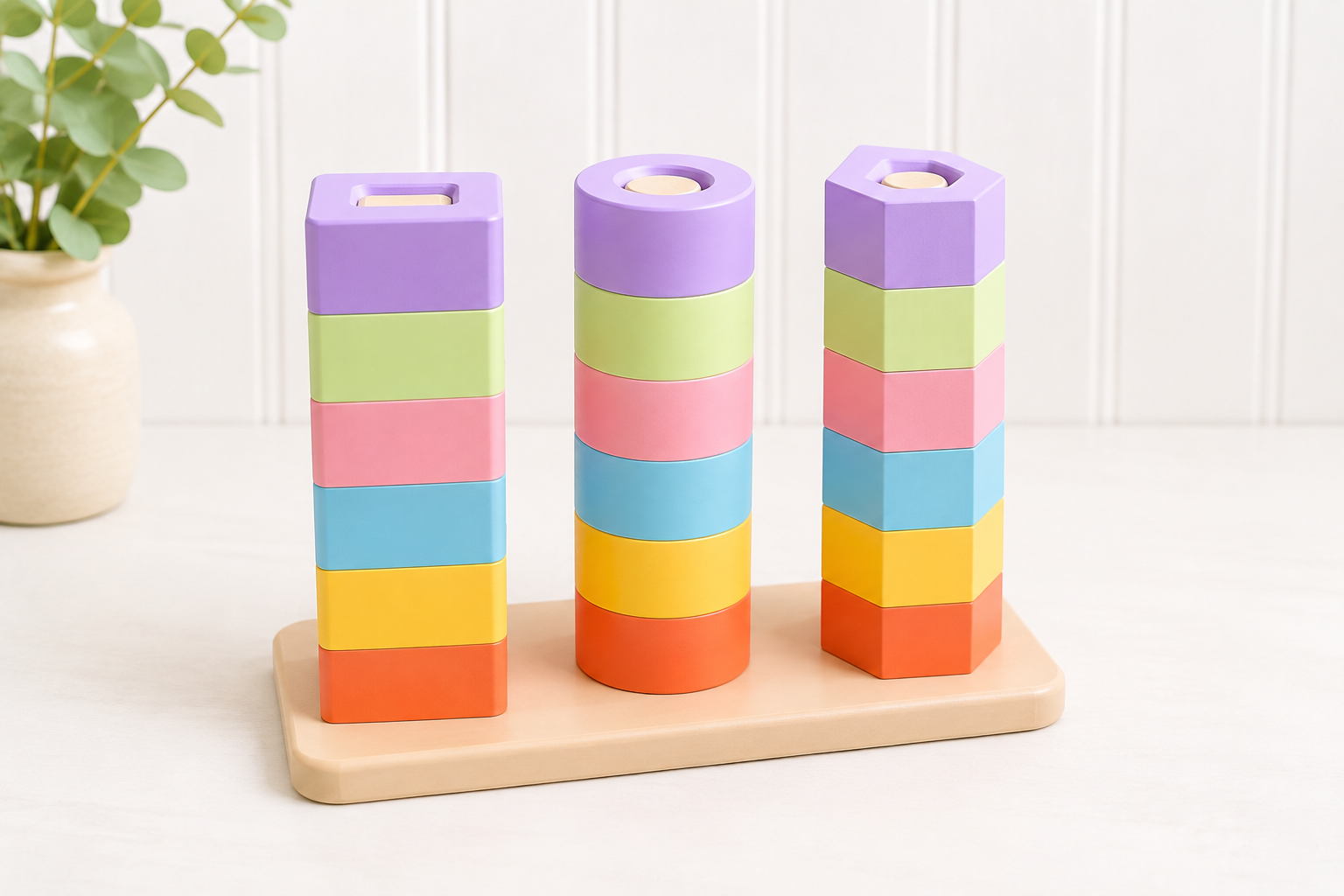 Shape & Twist Montessori – Shape Sorting & Stacking Toy
