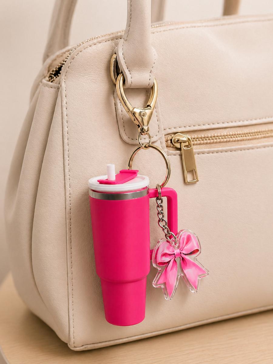 Stanley Cup Lipstick Holder Keychain