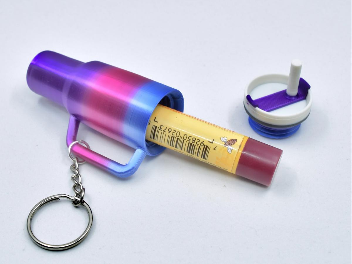 Stanley Cup Lipstick Holder Keychain