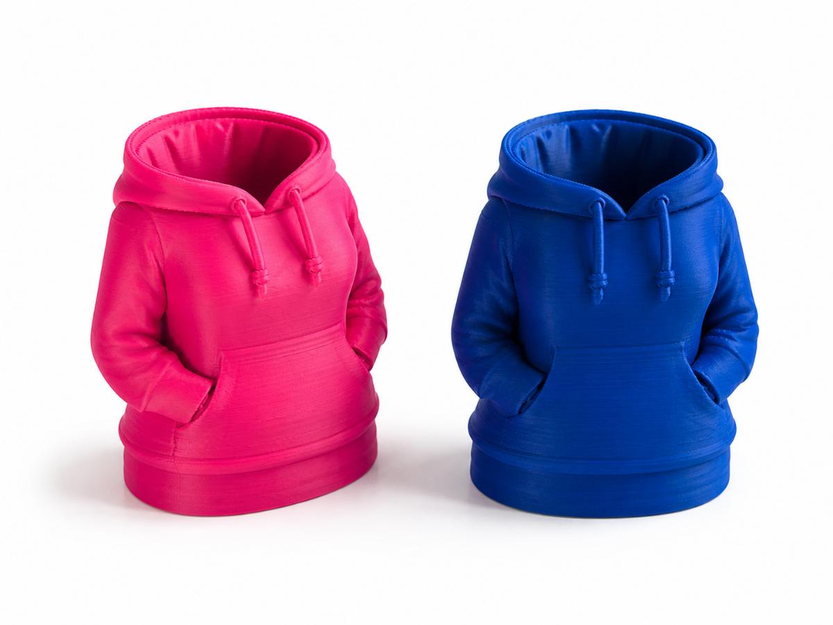Hoodie-style pen holder