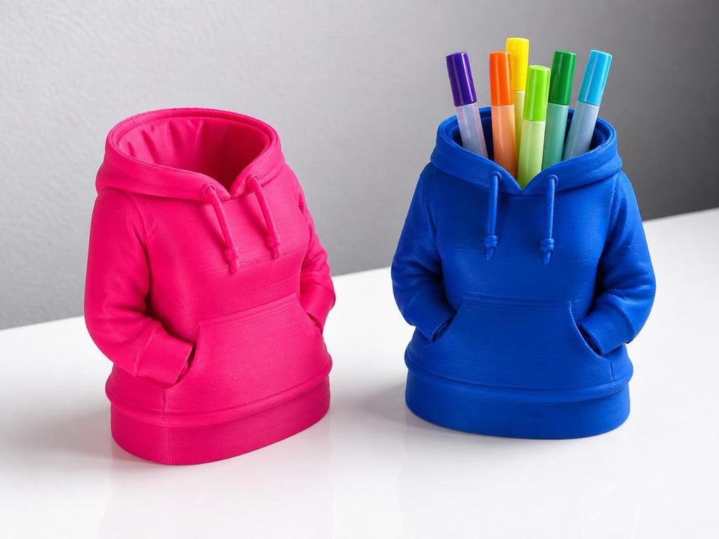 Hoodie-style pen holder