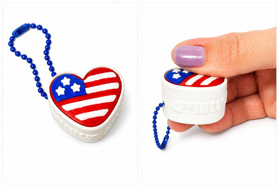 4th of July clicker keychain